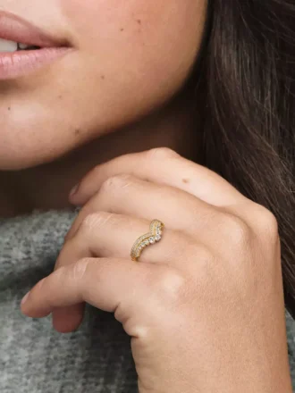 Pandora Timeless Wish Tiara-Ring, 14-karätig vergoldet