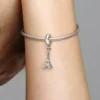 Paris Eiffelturm-Dangle Charm aus Sterlingsilber