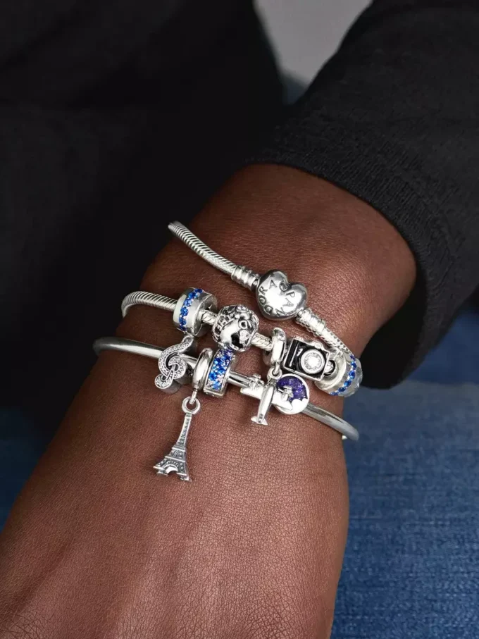 Paris Eiffelturm-Dangle Charm aus Sterlingsilber