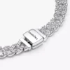 Pavé-Armband mit kubanischer Kette aus Sterlingsilber Pavé-Armband mit kubanischer Kette aus Sterlingsilber