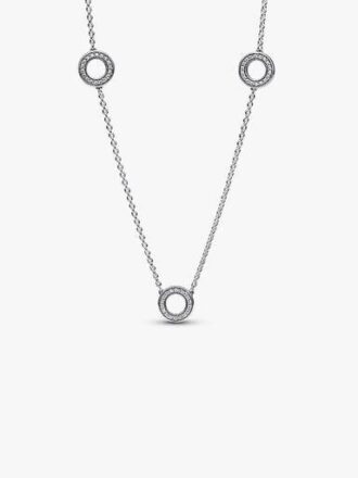 Pavé Circles Halskette – Sterlingsilber Pavé Circles Halskette – Sterlingsilber