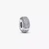 Pavé-Clip Charm aus Sterlingsilber