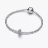 Pavé-Clip Charm aus Sterlingsilber