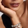 Pavé-Clip Charm aus Sterlingsilber