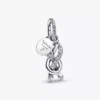 Pavé-Dangle Charm mit Unendlichkeitsknoten aus Sterlingsilber Pavé-Dangle Charm mit Unendlichkeitsknoten aus Sterlingsilber