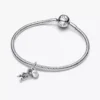 Pavé-Dangle Charm mit Unendlichkeitsknoten aus Sterlingsilber Pavé-Dangle Charm mit Unendlichkeitsknoten aus Sterlingsilber