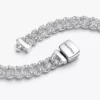 Pavé-Halskette mit kubanischer Kette aus Sterlingsilber Pavé-Halskette mit kubanischer Kette aus Sterlingsilber