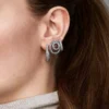 Pavé-Herz-Ohrringe aus Sterlingsilber Pavé-Herz-Ohrringe aus Sterlingsilber