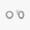 Pavé & Logo Circle Reversible Ohrringe – Sterlingsilber Pavé & Logo Circle Reversible Ohrringe – Sterlingsilber
