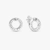 Pavé & Logo Circle Reversible Ohrringe – Sterlingsilber Pavé & Logo Circle Reversible Ohrringe – Sterlingsilber