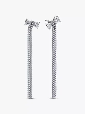 Pavé-Ohrringe mit Schleife aus Sterlingsilber Pavé-Ohrringe mit Schleife aus Sterlingsilber
