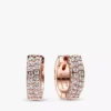 Pavé-Rose-Halskette und Ohrringe, zweireihig, 2er-Set Pavé-Rose-Halskette und Ohrringe, zweireihig, 2er-Set