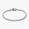 Pavé-Verschluss-Armband mit Fuchsschwanz-Charm aus Sterlingsilber