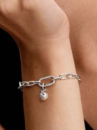 Pearl & Arrows Mini Dangle Charm – Sterlingsilber