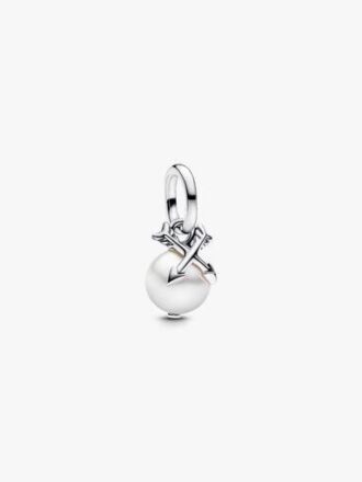 Pearl & Arrows Mini Dangle Charm – Sterlingsilber