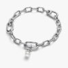 Pearl & Arrows Mini Dangle Charm – Sterlingsilber