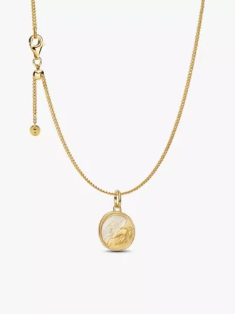 Pegasus-Medaillon-Anhänger-Halskette, 2er-Set