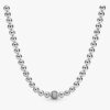 Perlen- und Pavé-Halskette – Sterlingsilber Perlen- und Pavé-Halskette – Sterlingsilber