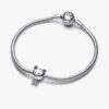 Pet Cat & Bow Charm – Sterlingsilber