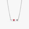 Pfeil & Murano Glass-Herz-Halskette – Sterlingsilber
