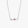 Pfeil & Murano Glass-Herz-Halskette – Sterlingsilber