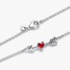 Pfeil & Murano Glass-Herz-Halskette – Sterlingsilber