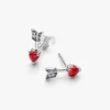 Pfeil & Murano Glass-Herz-Ohrringe – Sterlingsilber Pfeil & Murano Glass-Herz-Ohrringe – Sterlingsilber