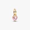 Pink Chakra Heart Mini Dangle Charm – 14 Karat vergoldet