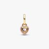 Pink Chakra Heart Mini Dangle Charm – 14 Karat vergoldet