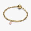 Pink Chakra Heart Mini Dangle Charm – 14 Karat vergoldet