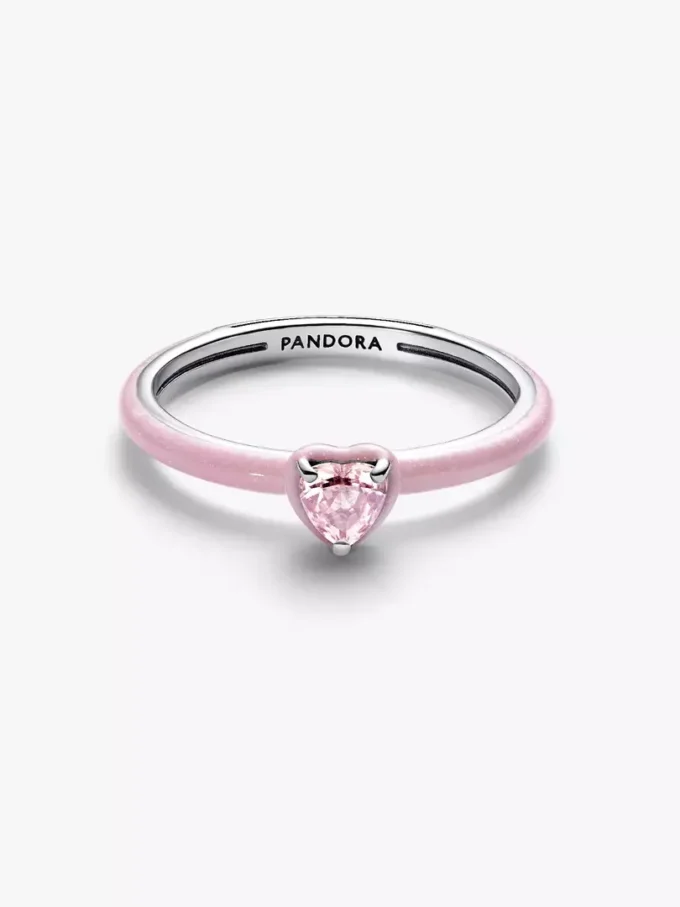 Pink Chakra Heart Ring aus Sterlingsilber Pink Chakra Heart Ring aus Sterlingsilber
