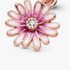 Pink Daisy Flower Dangle Charm – 14 Karat Roségold-Beschichtung Pink Daisy Flower Dangle Charm – 14 Karat Roségold-Beschichtung