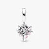 Pink Family Tree & Heart Dangle Charm – Sterlingsilber