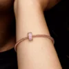 Pink Pavé Clip Charm, 14 Karat Roségold-Beschichtung Pink Pavé Clip Charm, 14 Karat Roségold-Beschichtung