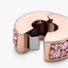 Pink Pavé Clip Charm, 14 Karat Roségold-Beschichtung Pink Pavé Clip Charm, 14 Karat Roségold-Beschichtung