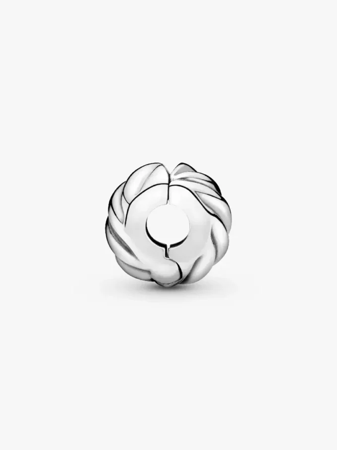 Polierter Clip Charm mit Federmotiv aus Sterlingsilber Polierter Clip Charm mit Federmotiv aus Sterlingsilber
