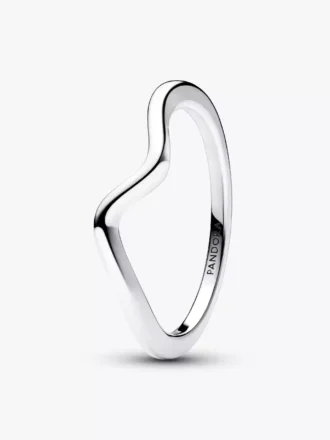 Polierter Wellenring aus Sterlingsilber