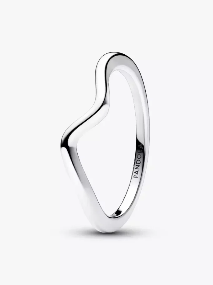 Polierter Wellenring aus Sterlingsilber Polierter Wellenring aus Sterlingsilber