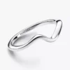 Polierter Wellenring aus Sterlingsilber Polierter Wellenring aus Sterlingsilber