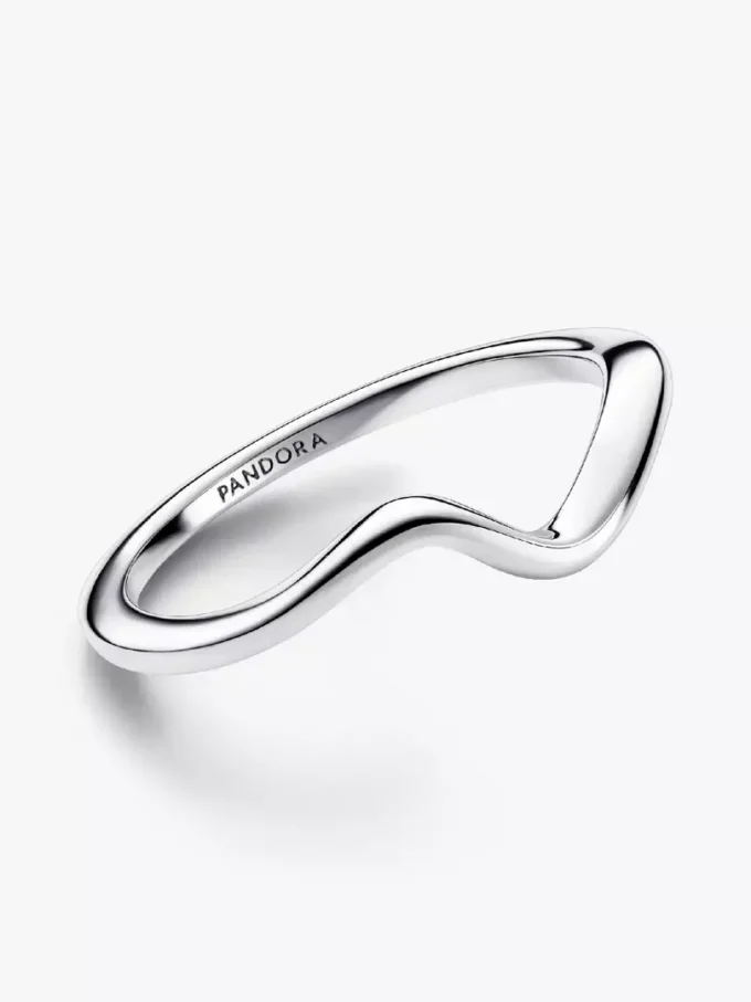 Polierter Wellenring aus Sterlingsilber Polierter Wellenring aus Sterlingsilber