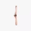 Polierter Wishbone Ring, 14 Karat Roségold-Beschichtung