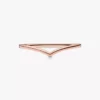 Polierter Wishbone Ring, 14 Karat Roségold-Beschichtung