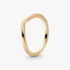 Polierter Wishbone Ring, 14-karätig vergoldet Polierter Wishbone Ring, 14-karätig vergoldet
