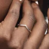 Polierter Wishbone Ring aus Sterlingsilber Polierter Wishbone Ring aus Sterlingsilber