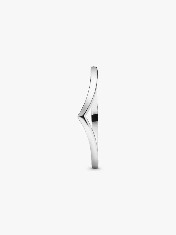 Polierter Wishbone Ring aus Sterlingsilber Polierter Wishbone Ring aus Sterlingsilber