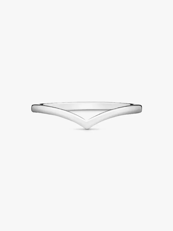 Polierter Wishbone Ring aus Sterlingsilber Polierter Wishbone Ring aus Sterlingsilber