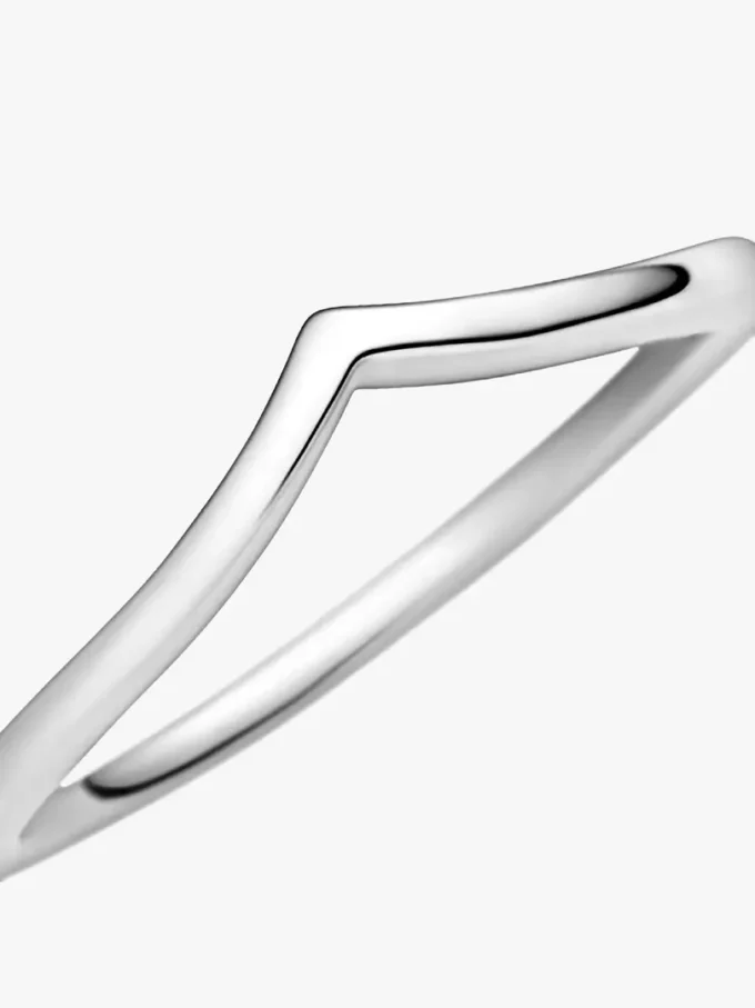 Polierter Wishbone Ring aus Sterlingsilber Polierter Wishbone Ring aus Sterlingsilber