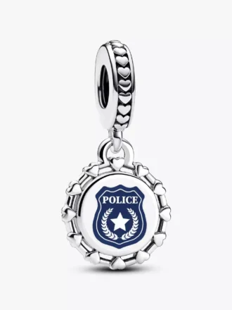 Polizei-Dangle Charm aus Sterlingsilber