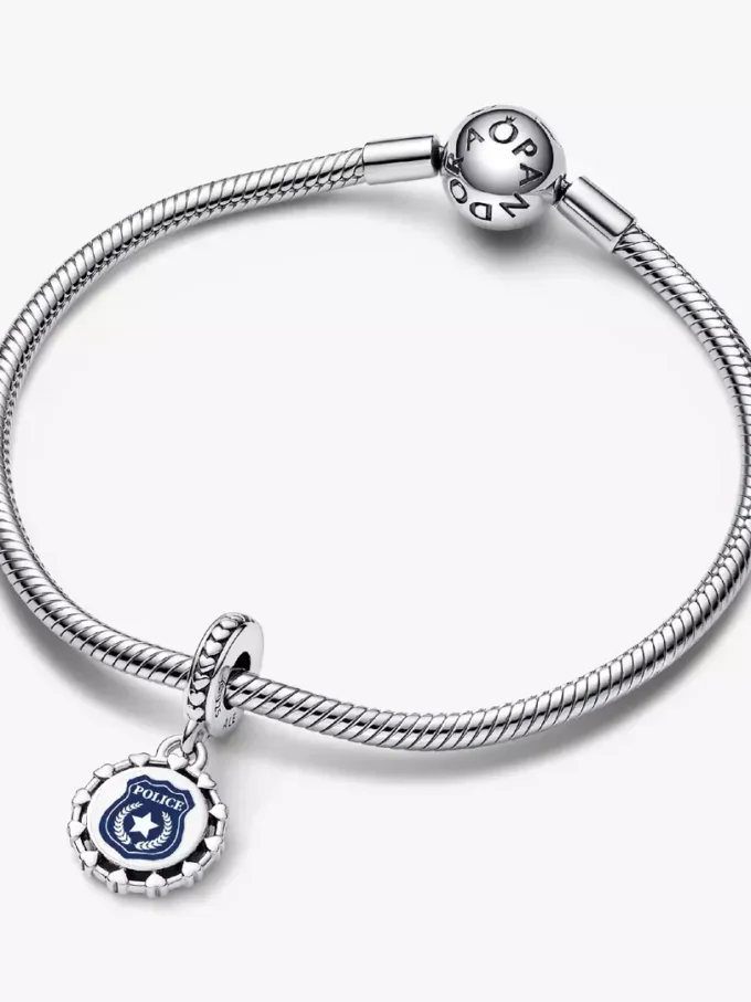 Polizei-Dangle Charm aus Sterlingsilber Polizei-Dangle Charm aus Sterlingsilber