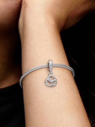Pretzel Dangle Charm – Sterlingsilber